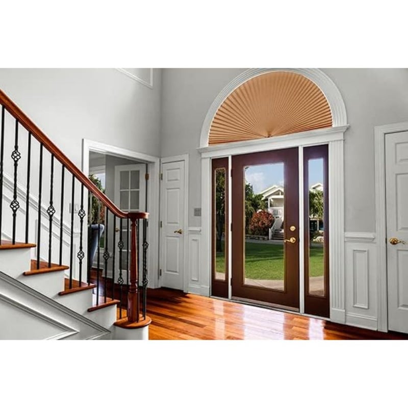 Redi Shade No Tools Original Arch Light Blocking Pleated Fabric Shade Natural, 72" W x 36" H - Image 3